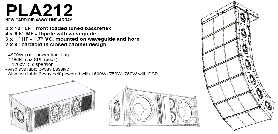 4 way line array